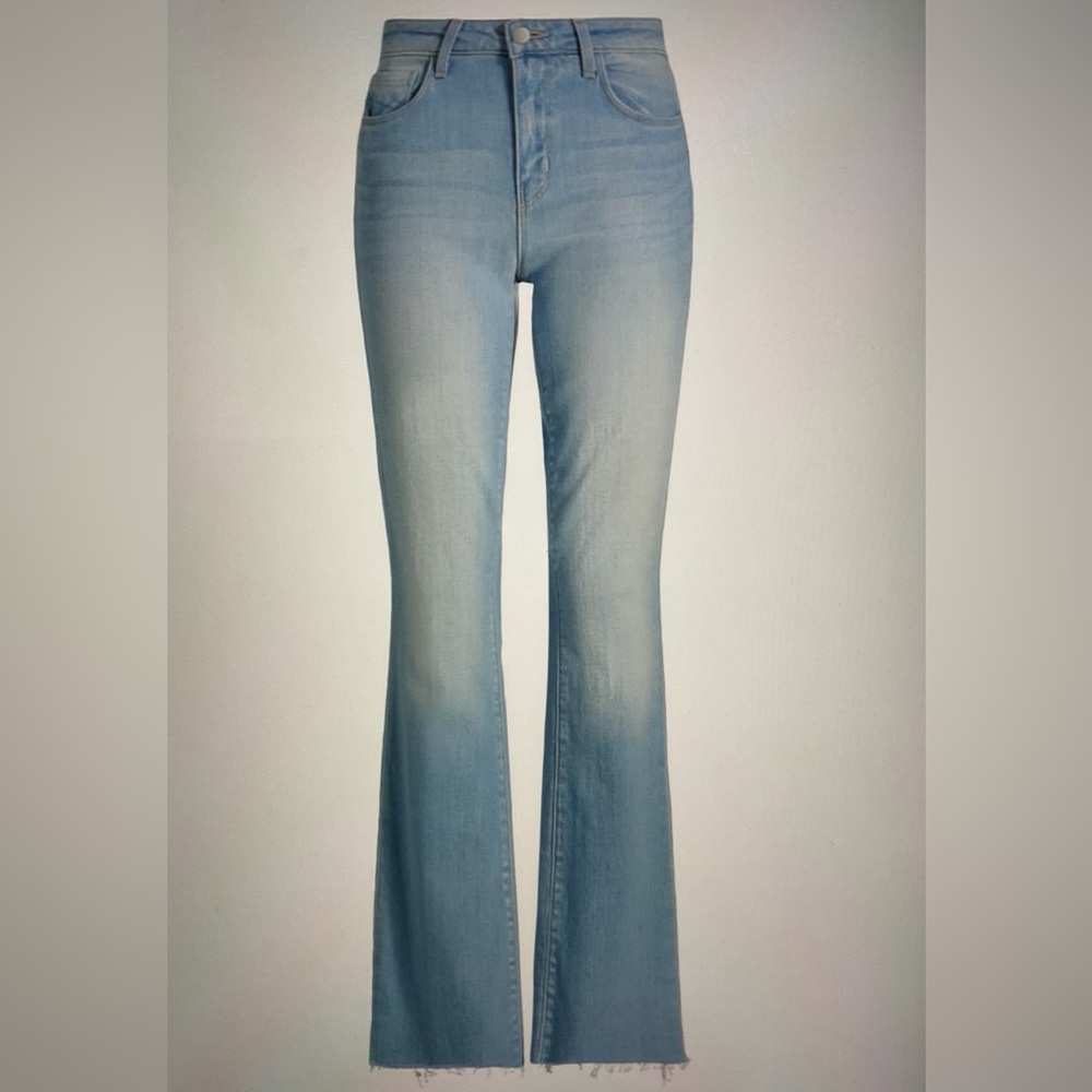 L'AGENCE Sneeki Stretch Straight Flare Light Blue Jeans